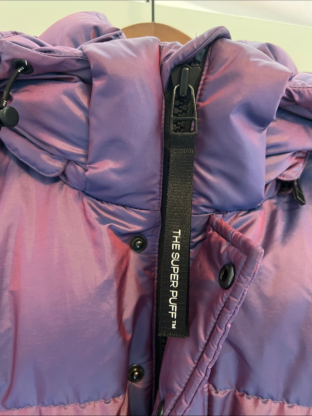 TNA Women's Hooded Puffer Jacket - Deep Purple - Picture 2 of 4